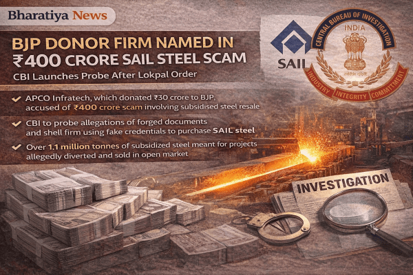 BJP Donor Firm Named in ₹400 Crore SAIL Steel Scam; CBI Launches Probe After Lokpal Order