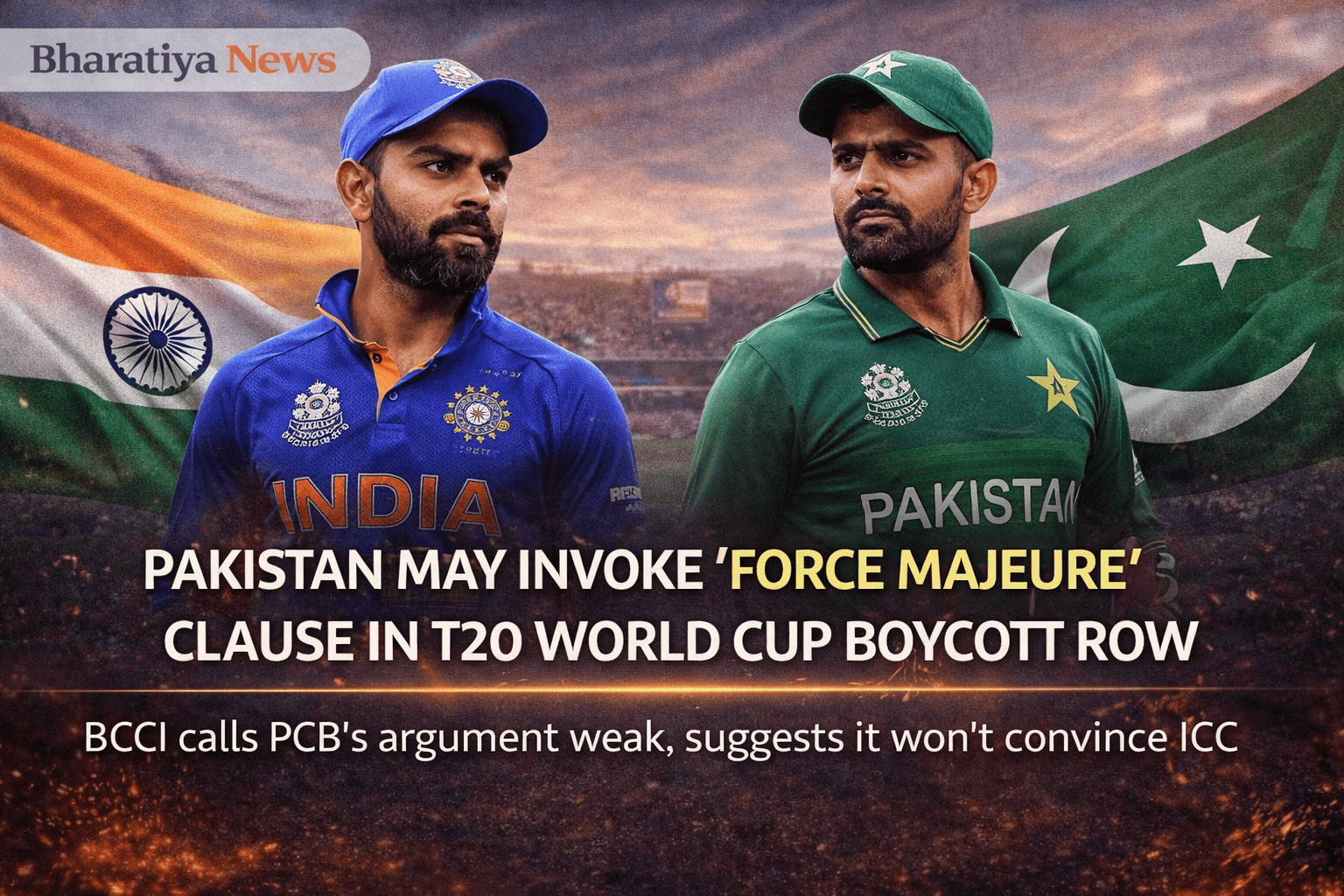 Pakistan May Invoke ‘Force Majeure’ Clause to Avoid ICC Sanctions in T20 World Cup Boycott Row
