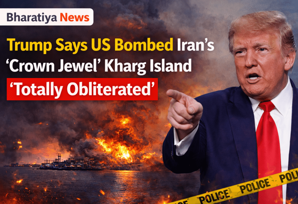 Trump Says US Bombed Iran’s “Crown Jewel” Kharg Island, Military Targets ‘Totally Obliterated’